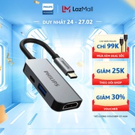 Bộ Hub chuyển đổi Philips SWV6113G 3 in 1 USB Type C (Thunderbolt 3) to HDMI + USB-A + USB-C (PD)