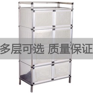 HY/💯Stainless Steel Cupboard Storage Cabinet Cupboard Stove Locker Kitchen Cabinet Stove Cabinet Household Aluminum Allo