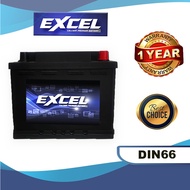 EXCEL MF DIN66-56638 Car Battery For Volkswagen Passat, MK7, Ford Ranger 2.2 CC, Focus, Volvo S70, A