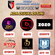 mstv / king tv / jom tv / ott tv / syok tv / zozo tv player