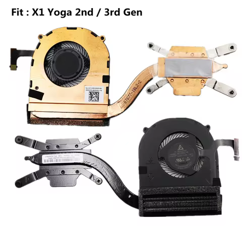 New Original CPU Cooling Fan Heatsink Cooler for Lenovo ThinkPad X1 Yoga 2nd 3rd Gen Laptop 01AY917 