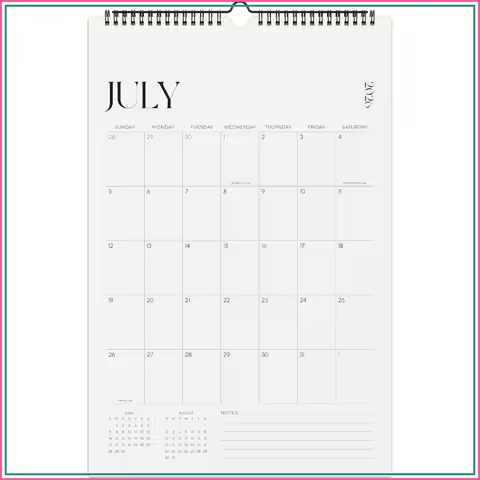 Jokotha 18-Month Wall Calendar 2026-2027, July 2026 - December 2027, 11"x17", Twin-Wire Binding, Han
