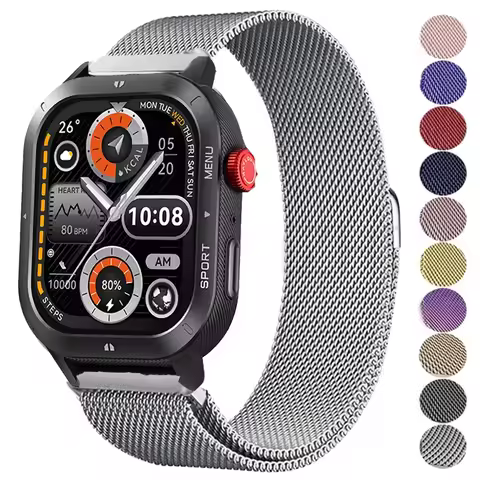 20mm 22mm Magnetic Milanese Loop For HAYLOU IRON NEO Solar 5/Neo Metal Band For Haylou Watch 4 4S S8