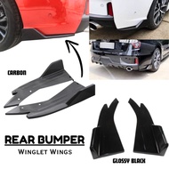 NEW REAR BUMPER DIFFUSER CAR BUMPER LIP GLOSS BLACK WINGS ANTI-CRASH SAGA PERSONA WIRA BEZZA MYVI