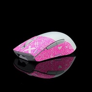 Hokeyio BTL Mouse Grip Tape Sticker for ROG Keris Wireless 36K Non Slip Skin Sweat Pre-Cut Precision Fit Easy to Install Printsteam Pink 0.5mm