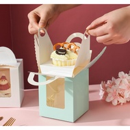 Cup box Muffin Box/Cupcake box / kotak muffin cake with handle Gift Box cake box packaging Door gift Wedding box=