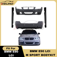 BMW E90 Bodykit LCI Facelift M Sport Fit For 3 Series Bumper Body kit E90 Front Bumper Side Skirt Re