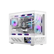 Invasion The View 5 M-ATX Gaming Casing -(Black/White)(With FlashLux Fans)