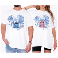 Disney Stitch & Angel Shirt, Disney Couple Shirt, Stitch and Lilo Couples Shirt 100%Cotton Printed C