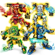 Naga Ninjagoo Fly Dragon Ninja Mecha Robot Puzzle Assembled Children Boy Educational Bricks Toy Gift