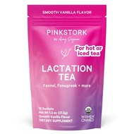 Pink Stork Organic Lactation Tea 15 Sachets – Fenugreek, Fennel, Milk Thistle + More – Support for B