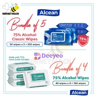 Alcean 75% Alcohol Classic Wipes 50pc (CLASSIC SERIES) / Deeyeo 75% Alcohol Wipes 40pc & 80pc