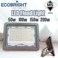 [SIRIM] Aluminum frame LED Flood Light 50w 100w 150W 200W spotlight lampu flood led waterproof IP65 