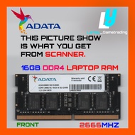 16GB DDR4 Laptop RAM - Adata SODIMM Notebook (Laptop)DDR4 16GB 2666Mhz Value Ram -16GB Ram