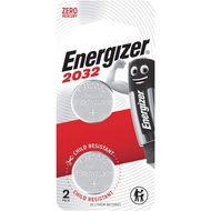Energizer Lithium Coin CR2032 Battery, 3V (1 Card, 2 pcs)
