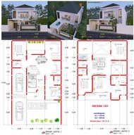 Desain Rumah Minimalis 2 Lantai Ukuran 10x17 Meter 5 Kamar Tidur
