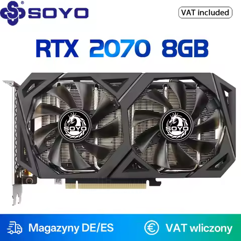 SOYO RTX2070 8GB Video Gaming Card Graphics Cards GDDR6 256Bit PCIE PCI-E3.0 16X rtx 2070 8G Compute