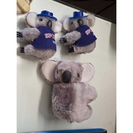 Australia souvenir - plush Koala bear hair clips claw claps - 6cm (With Cap & Vest) or 8cm (No Cap N