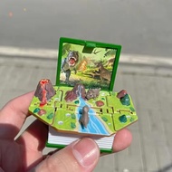 Pop-up Book Horror Mini Book 3d Pop-up Magic Book Scene Book Decompression Keychain Aircraft Carrier