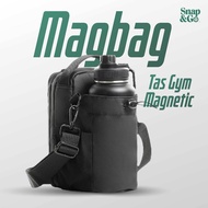 Snap&Go Magnetic Gym Bag | Magnetic Sport Gym Bag | Bottle, Bottle, iphone, phone, key, wallet