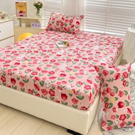 Cartoon Bedsheet Winnie the Pooh/Stitch Bedsheet Single Fittedsheet Mattress Protector Pillowcase