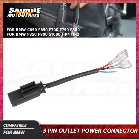 For BMW F750 F800 F900 GS Power Outlet Connector F900XR S1000RR S1000XR HP4 HP2 C650 Motorcycle Auxi