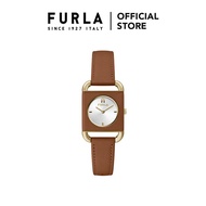 Furla Arco Square Gold Tone Case Dial Watch - Silver