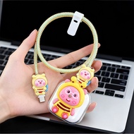 Cute Bee Soft Thin Silicone Charger Protector Charger Adapter Accessory for IPhone Charger 40W