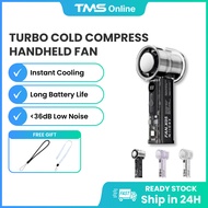 TMS Handheld Mini Portable Fan Ice Compress 100 Level Cooling Kipas Tangan Angin Kuat Sejuk Bateri T