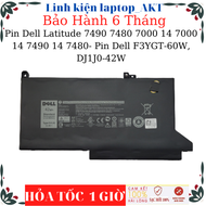 Pin laptop Dell Latitude 7490 7480 7000 14 7000 14 7490 14 7480- Pin Dell F3YGT-60W DJ1J0-42W