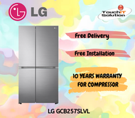 [INSTALLATION] LG Net 655L Side-by-Side Refrigerator Platinum in Silver Finish Fridge LG-GCB257SLVL (1-13 DAYS DELIVERY)