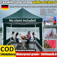 【Can withstand strong winds of class 6】6.5x6.5 6.5x10 10x10 10x15 10x20 ft canopy side wall khemah c