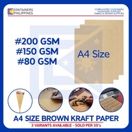 CONTAINERS.PH A4 Size Kraft Paper Inkjet Kraft Paper 8.25"X11.75" 80gsm 150gsm 200gsm - Sold per 50'