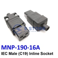 IEC Male (C19) Inline Socket - MNP-190-16A