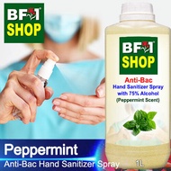 Anti Bacterial Hand Sanitizer Spray with 75% Alcohol - mint - Peppermint Anti Bacterial Hand Sanitizer Spray - 1L
