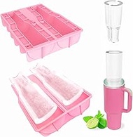 Rusikia Ice Cube Molds for Stanley 40oz Tumbler, Ice Trays for Freezer, Comes with 1 Funnel and 50 P