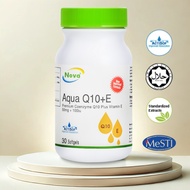 NOVA Aqua Q10 50mg + E 100IU – Coenzyme Q10 & Vitamin E Softgel for Heart and Energy Support