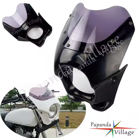 Black Motorcycle Front Headlamp Cover Headlight Fairing Cowl For Honda Monkey APE CD50 CD125T Benri 