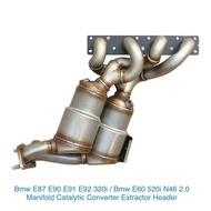 Bmw E87 E90 E91 E92 320i E60 520i 2.0 N46 Car Muffler Exhaust Pipe Manifold Euro 4 Catalyst Ceramic 