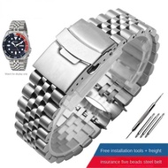 ▦❐☃ สำหรับ SEIKO เบอร์ 5 SKX009 SKX007 SKX175 SKX173 สายสแตนเลสแข็ง 20 มม. 22 มม. man Watchband อุปก