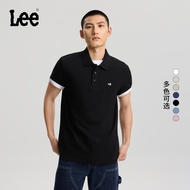 Lee(ลี) | เสื้อโปโลแขนสั้น Lee Standard Edition ทรงคลาสสิก โลโก้เล็ก สไตล์วินเทจ สีบล็อก สำหรับผู้ชา