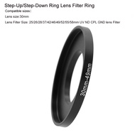 30-25/26/28/37/42/46/49/52/55/58mm Step-Up/Step-down Ring Lens Filter Ring for 30mm Lens to UV ND CP