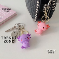 TRENDYZONE PVC Pendant, Pink Blue Fish for Pet Lovers Souvenirs Charm Key Chain,  Lovely Axolotl Ani