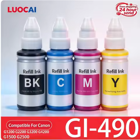 Canon Ink Refill GI-190 490 790 890 990 Premium Color Water Based Bottle Refill Ink Tintas For Canon