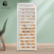 [Serenable] PVC Bread Pan Rack Cover Zippered Baker Rack Protective Shelf Covers for Home Kitchen St