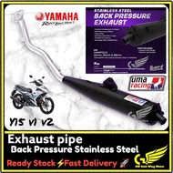 UMA RACING Y15 28MM X 32MM UR BACK PRESSURE STAINLESS STEEL MANIFOLD RACING SPEC. EXHAUST PIPE