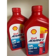 100% Original SHELL Advance 4T AX3 SAE-40 Minyak Oil Motosikal 1L