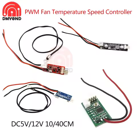 2-3 4 Wires DC 5V/12V PWM Fan Temperature Speed Controller Governor Switch Temperature Control Modul
