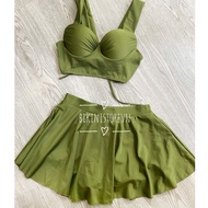 BikiniStoreVn: 2-Piece Bikini Skirt B63 - Bikini with underwire - High-waisted skirt swimsuit - High