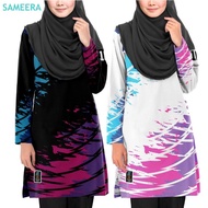 Jersey Viral Muslim sportswear Hari Sukan Negara Muslim Black White Tshirt Plus Size Baju Muslimah Microfiber Malaysia blouse womendress